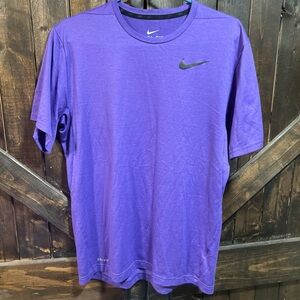 Nike Men's Short Sleeve Purple Tee Dri Fit Medium